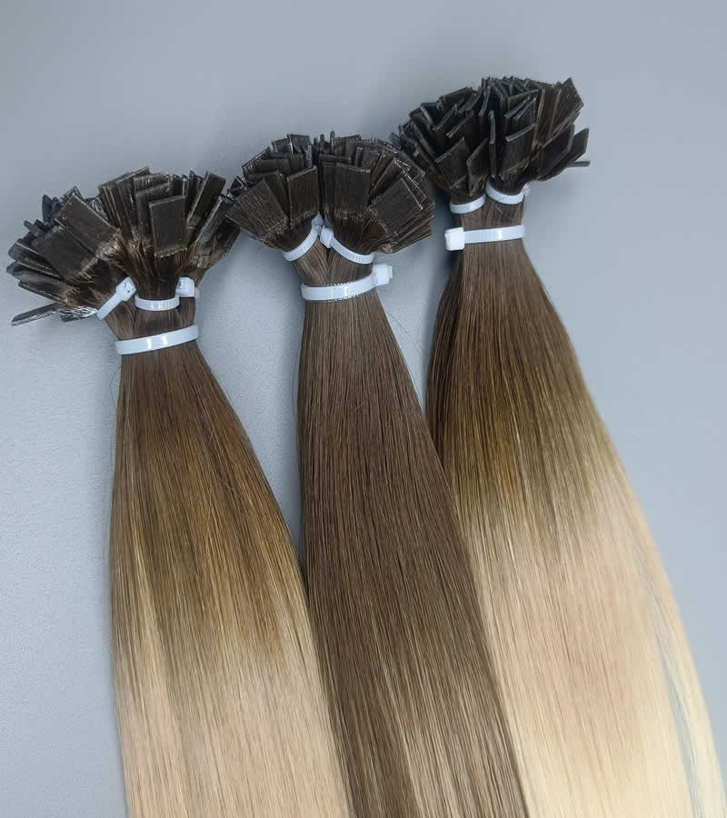 Flat Tip Hair Extensions by Plucharm Premium Quality